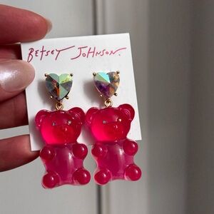 NWT🐻 Betsey Johnson Pink Gummy Bear Drop Earring